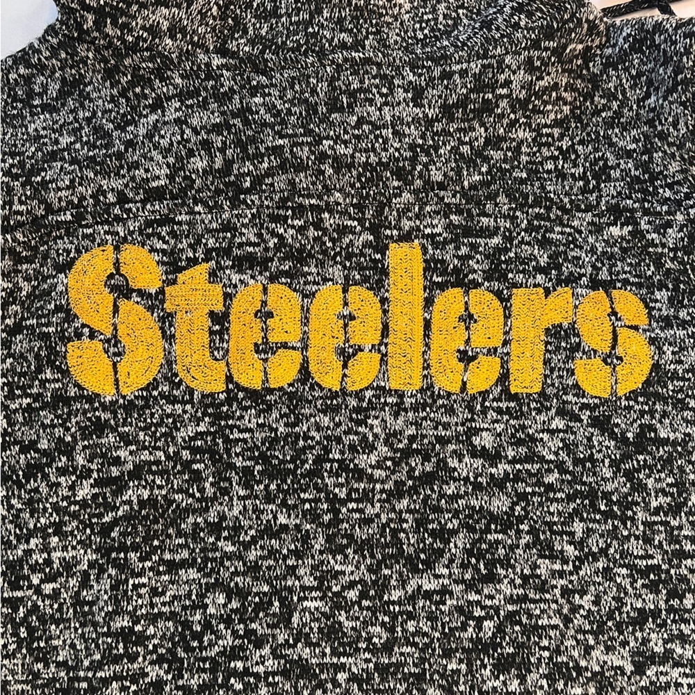 Pittsburgh Steelers Zip Hoodie - Bkack/grey - Size Small - Picture 7 of 11